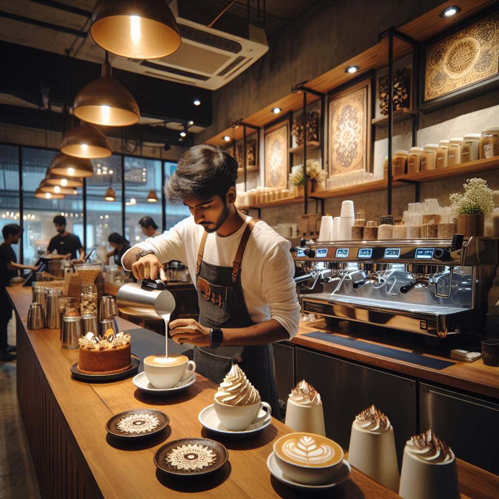 G20 summit cafés offering culturally themed printed drinks to honor each delegate nation