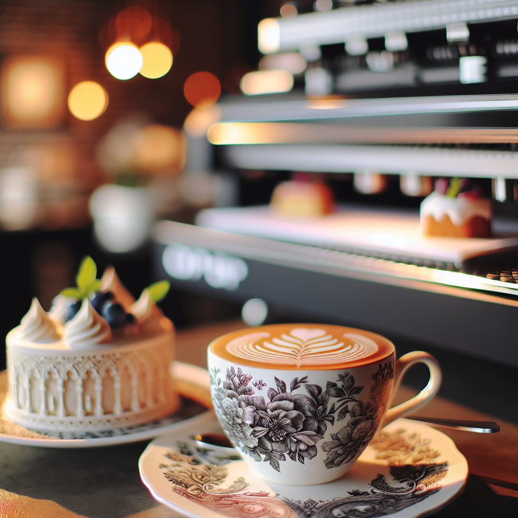 Fashion shows enhancing backstage lounges with themed printed coffee for models and staff