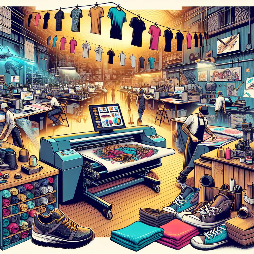 Craft markets featuring DTG printing booths for walk-up customization