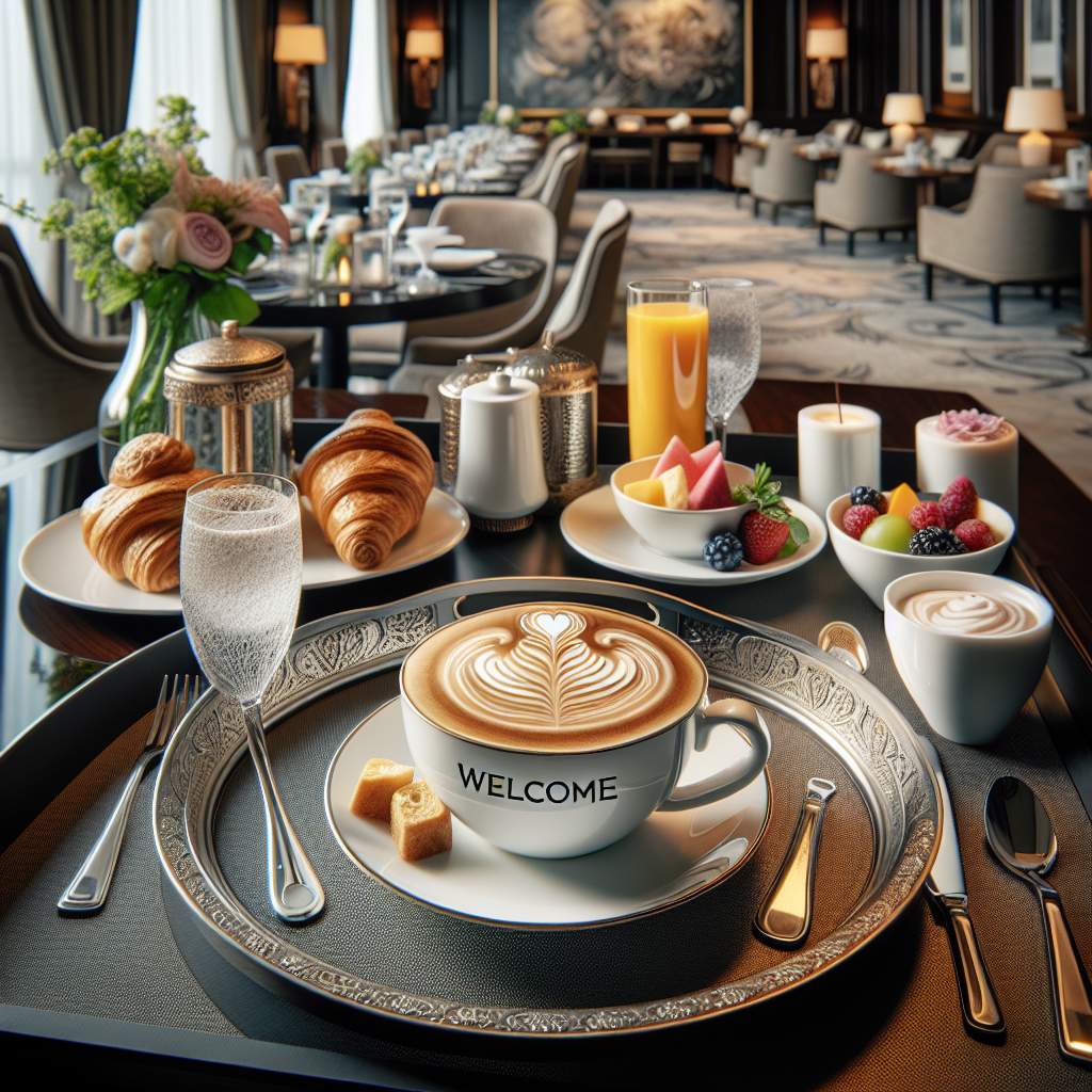 Restaurants offering dessert and coffee combos with matching printed designs