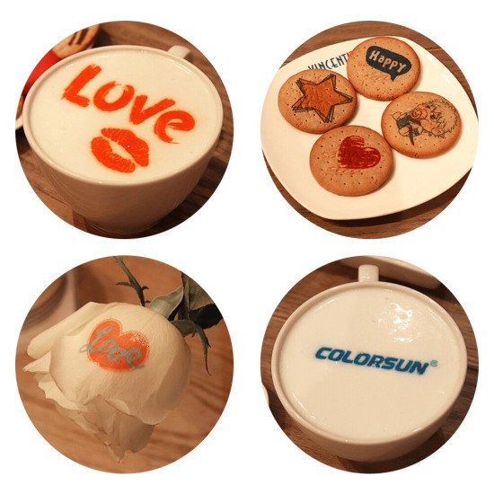 4 Tassen Kaffee Drucker Selfie Foto Lebensmittel Drucker