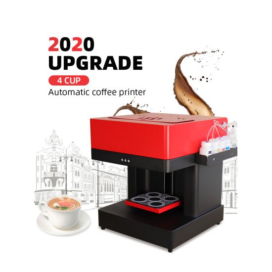 4 Tassen Kaffee Drucker Selfie Foto Lebensmittel Drucker