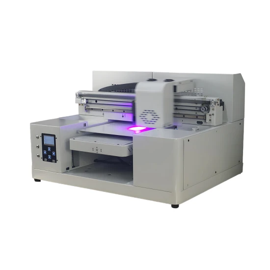 GNFEI A2 Size UV Printer – Embossed Glossy UV Printer A2 UV Printer producing embossed glossy graphics on wood and glass