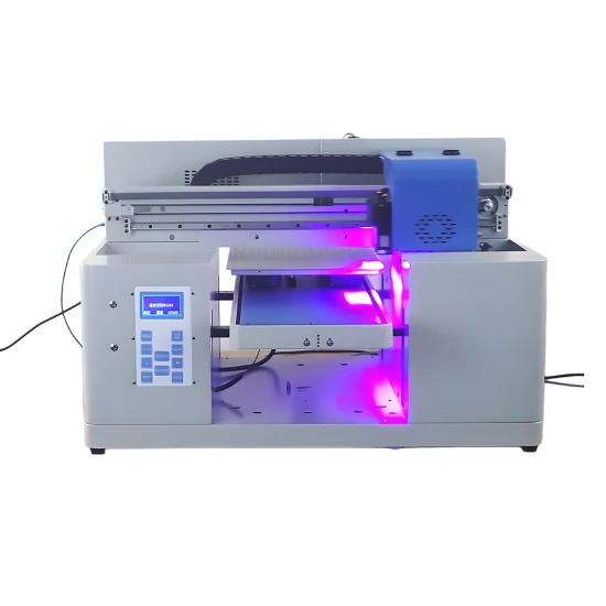 GNFEI Industrial Dual Head 4060 UV Printer – Compact Flatbed UV Machine Industrial dual head UV printer printing vibrant embossed and metallic effects